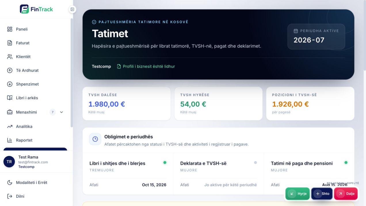 Raporti shqip i FinTrack për TVSH dhe ATK